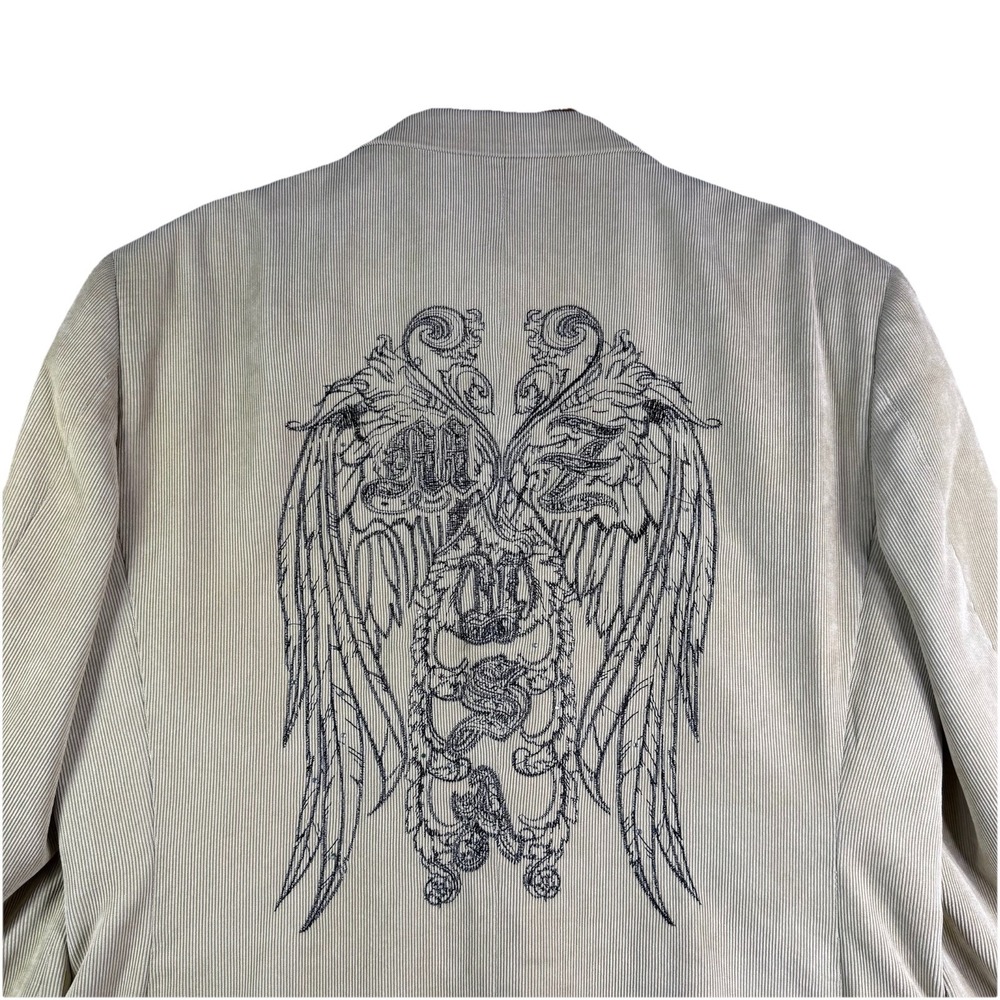 Meztizos Embroiled Corduroy Blazer Men's‎ 40 Tan Cotton Polyester Blend USA READ